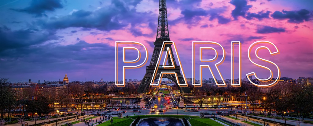 DSL2027 conference in Paris, France — panoramic view of the Eiffel Tower at dusk